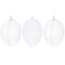 Set of 3 Clear Plastic Egg Ornaments 4.35 Inches (100 mm)